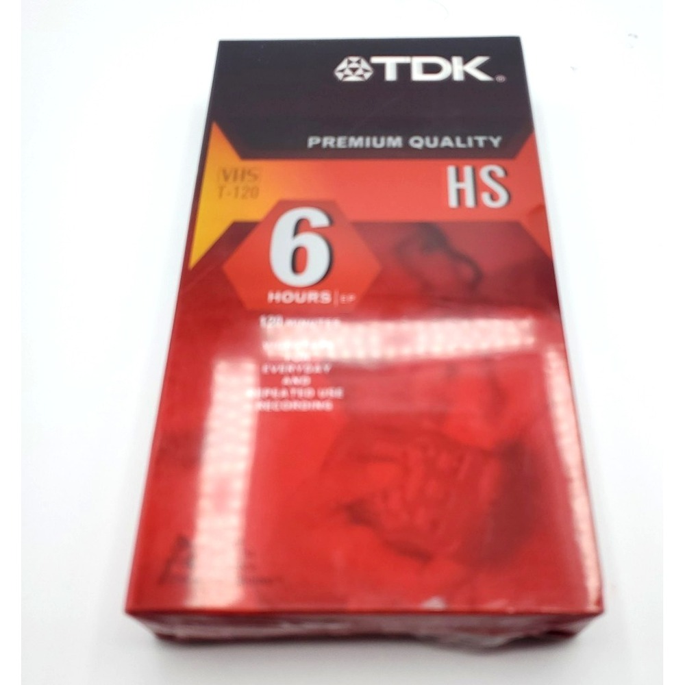 TDK‎ Premium Quality T-120 VHS Video Cassette Tape 6 Hours EP Recording